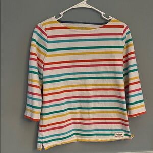 Talbots Colorful Striped 3/4 Sleeve Tee